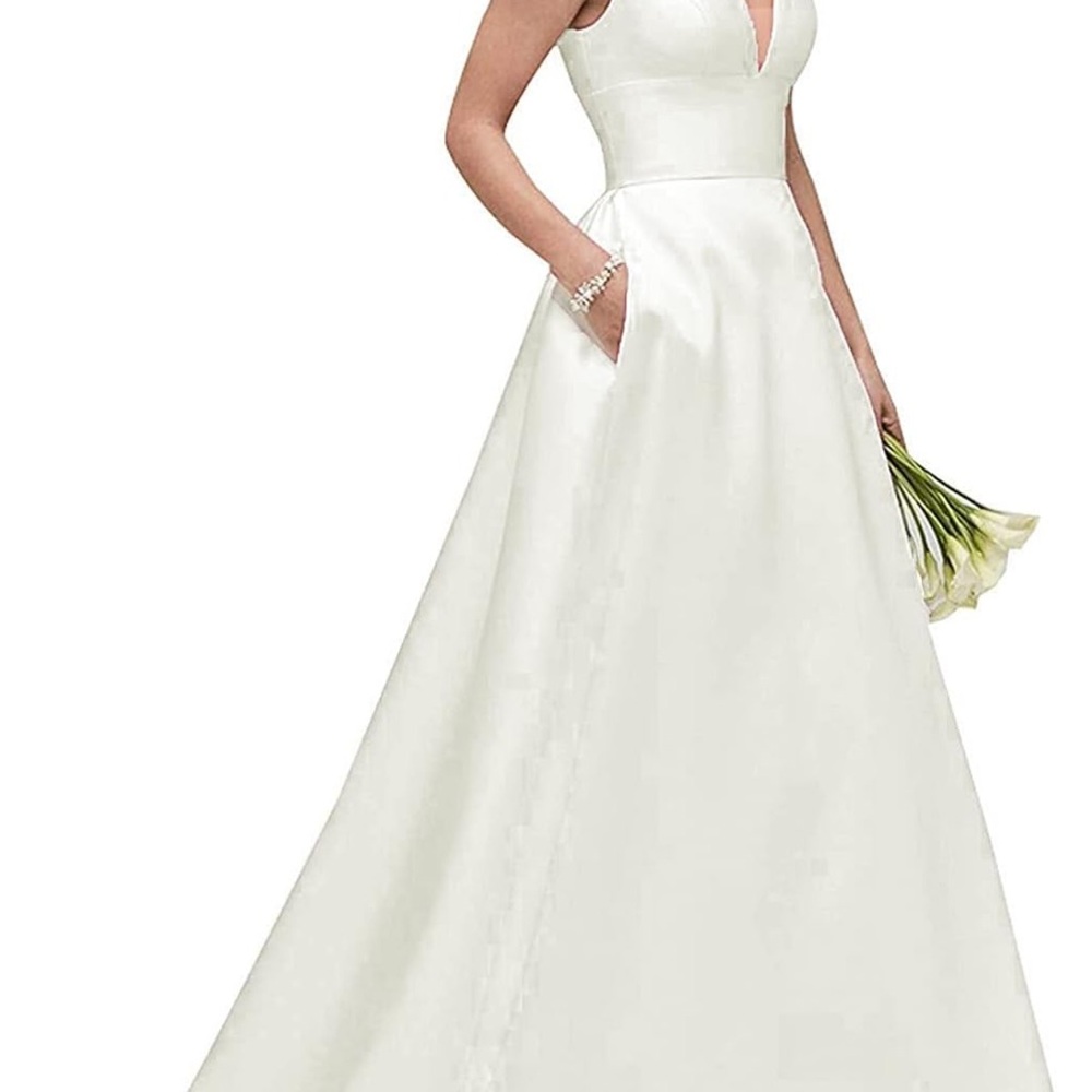 Elegant White Wedding Dress Size 12